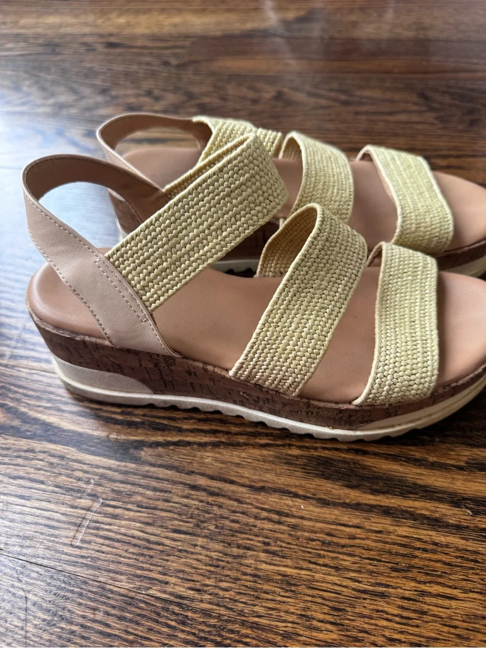 Target Women's Woven Strap Platform Sandals - Light Tan